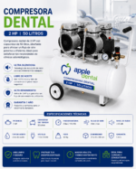 Compresora Dental de 2 HP y 50 Litros - Imagen 3