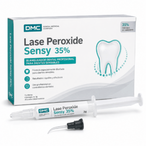 Lase Peroxide Sensy 35% Lase Peroxide Sensy 35% de DMC es un blanqueador profesional para consultorios dentales, diseñado para dientes sensibles y con resultados rápidos y efectivos.