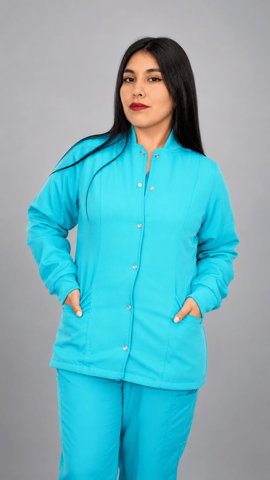 cardigan celeste 1 Cardigan de mujer color celeste - Imagen 1
