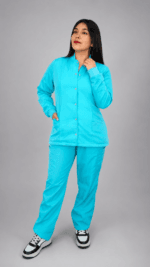 Cardigan de mujer color celeste - Imagen 3