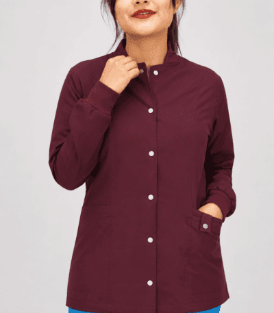 Chaqueta Médica Premium Bordeaux para Mujer