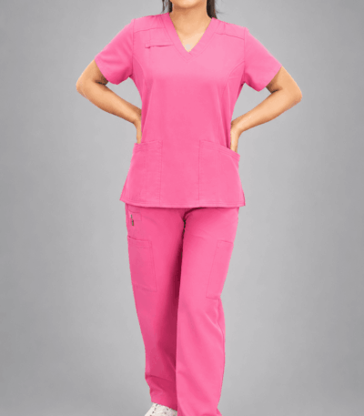 Pantalón Médico Cargo Rosado Premium para Mujer