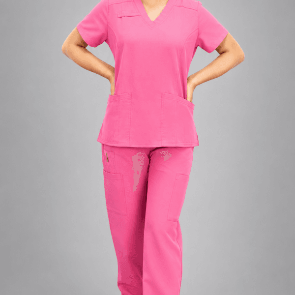 Pantalón Médico Cargo Rosado Premium para Mujer