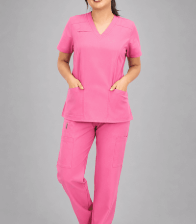 Pantalón Médico Cargo Rosado Premium para Mujer