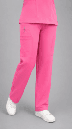 Pantalón Médico Cargo Rosado Premium para Mujer
