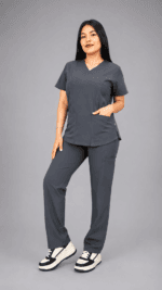 Uniforme Médico Gris Grafito Premium para Mujer - Imagen 2