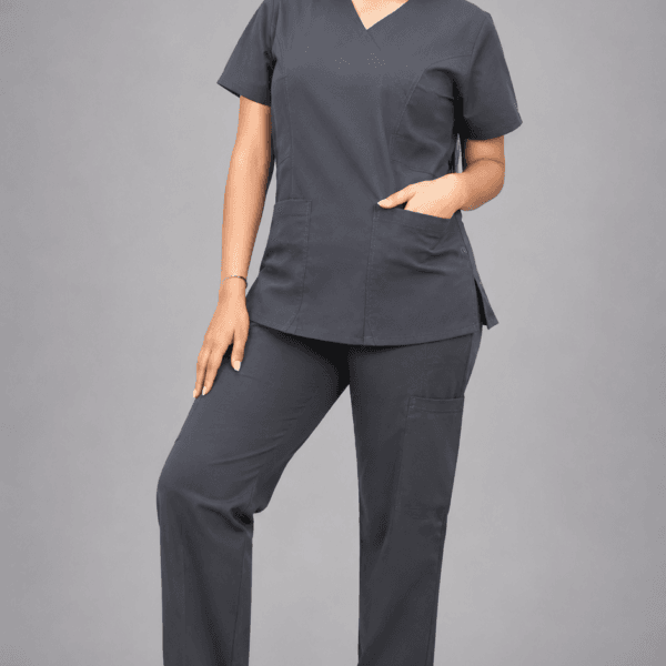 Uniforme Médico Gris Grafito Premium para Mujer