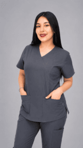 Uniforme Médico Gris Grafito Premium para Mujer