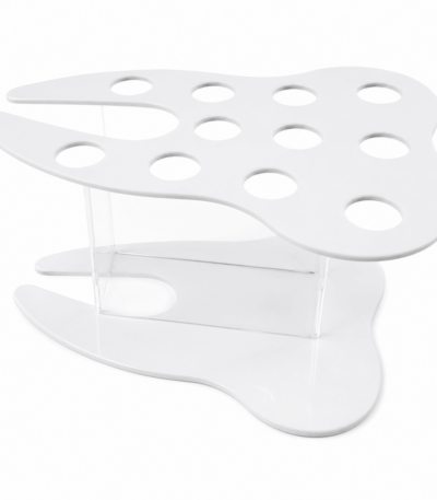 Porta Resinas de Acrílico con Forma de Muela para Consultorio Dental